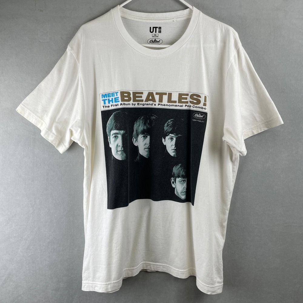 Uniqlo UT The Beatles Meet The‎ Beatles Graphic T Shirt White XL Capitol Records